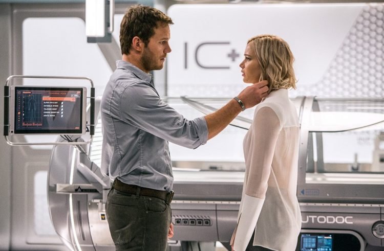 Lawrence And Pratt Star In Passengers Poster