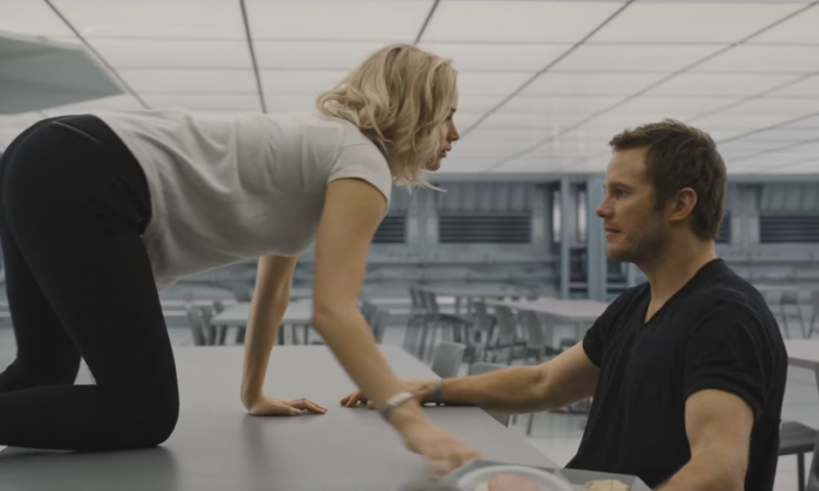 Passengers Clips Show Lawrence & Pratt In Danger