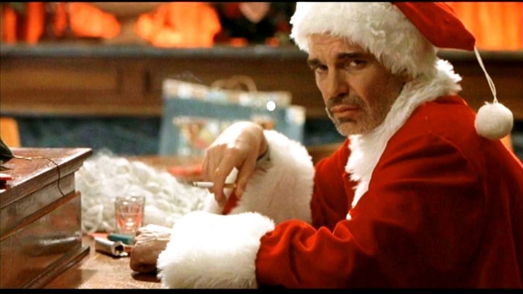 Billy Bob Thornton as a shopping-centre Santa in Bad Santa