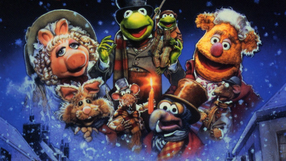 Michael Caine as Scrooge with Kermit the Frog in The Muppet Christmas Carol