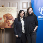 Director NADINE LABAKI & UNHCR Goodwill Ambassador CATE BLANCHETT at a UNHCR London screening of CAPERNAUM