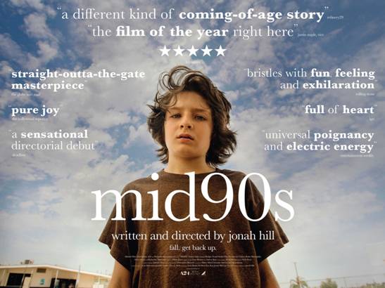 Mid90s is released in UK and Irish cinemas today, 12th April 2019