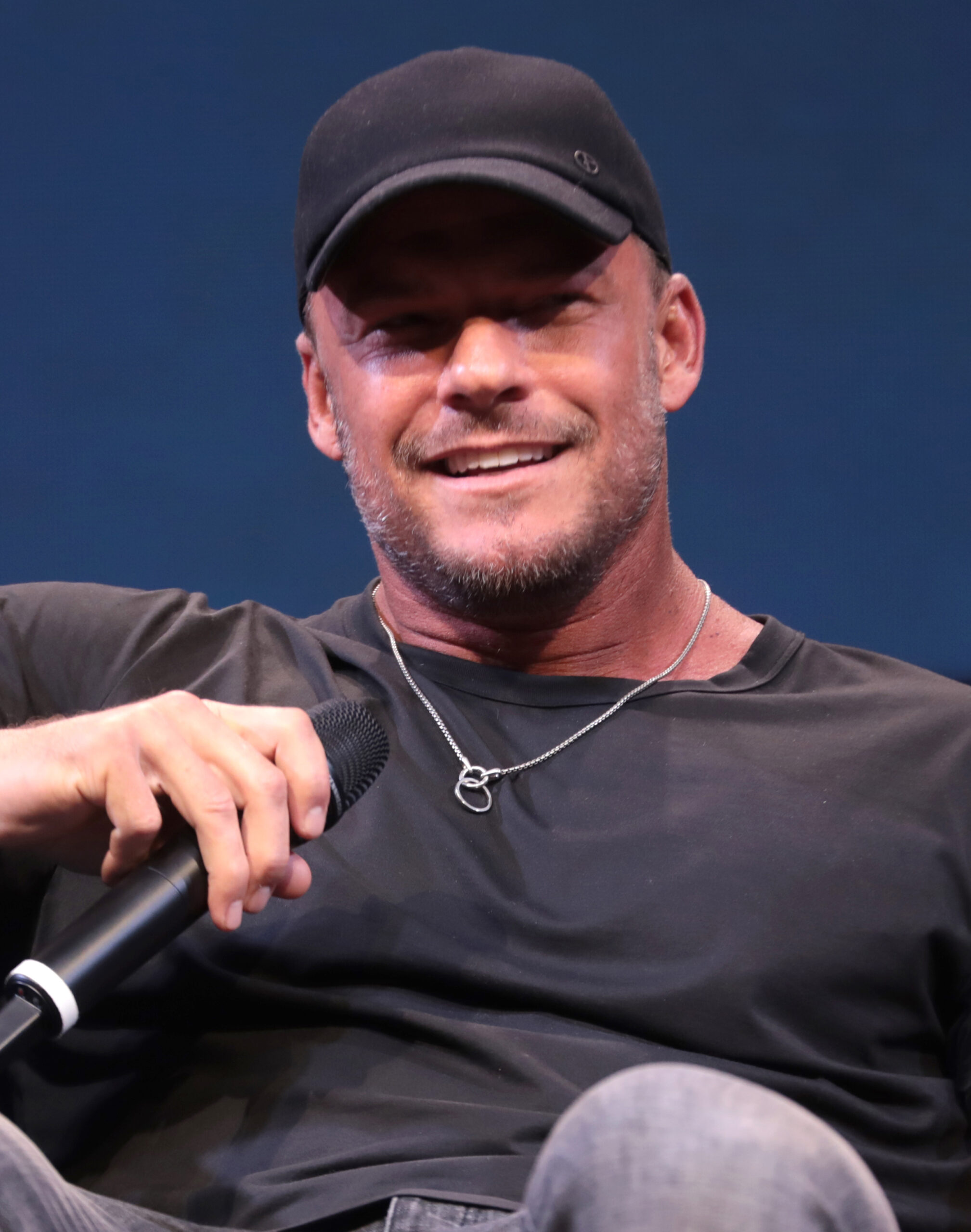 Actor Alan Ritchson photographed at a convention appearance