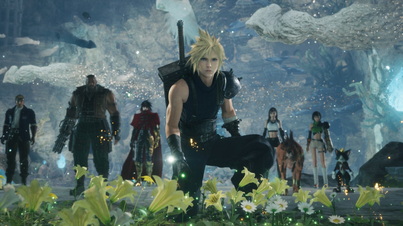 Final Fantasy VII Revelation gameplay screenshot showing character exploration