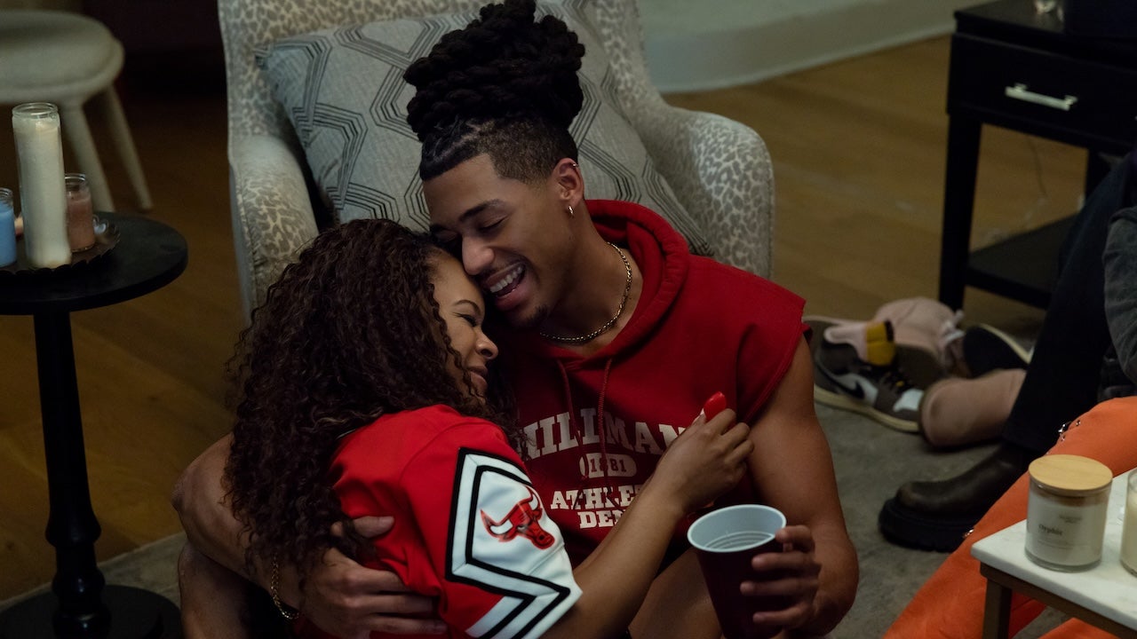 Maleah Joi Moon as Deborah Wayne and Cornell Young IV as Shaquille in Netflix's A Different World