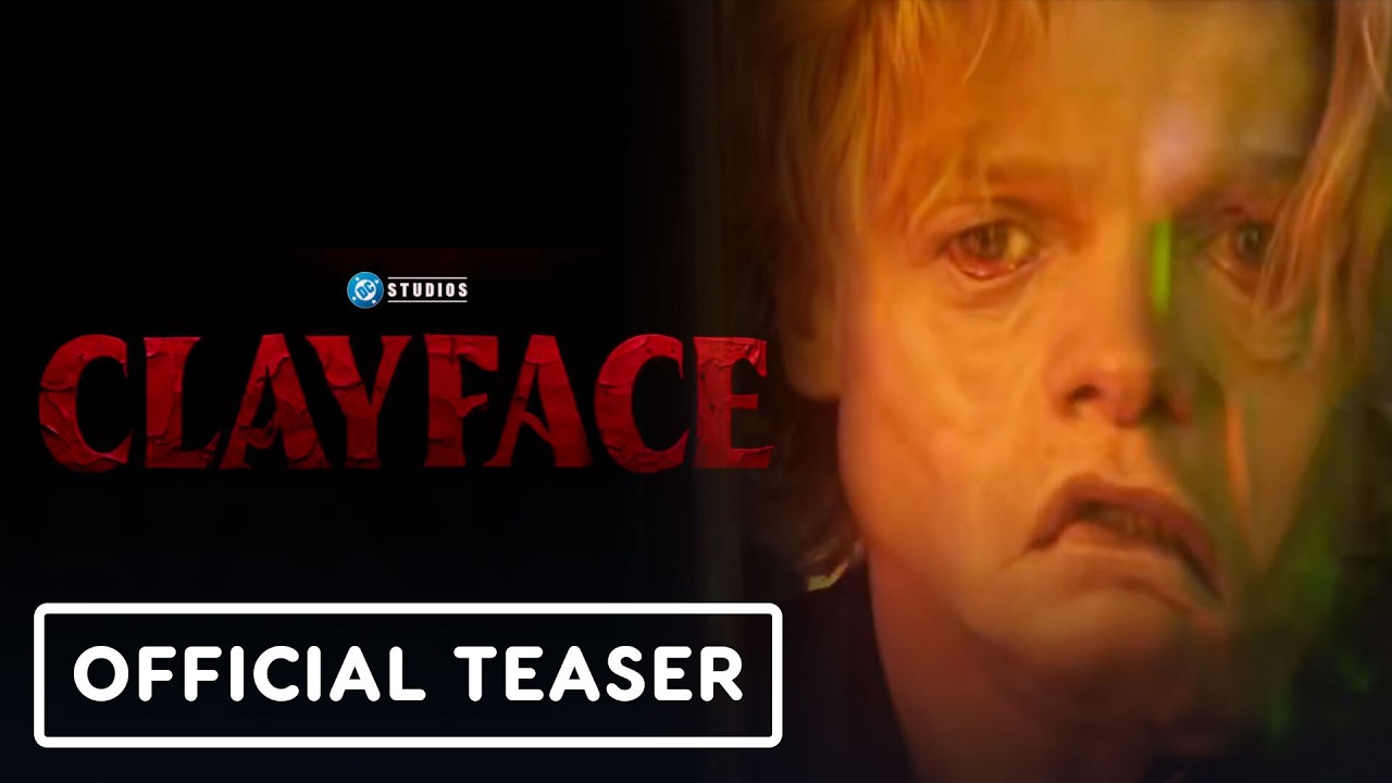Image from the official Clayface teaser trailer featuring Tom Rhys Harries, Naomi Ackie and David Dencik