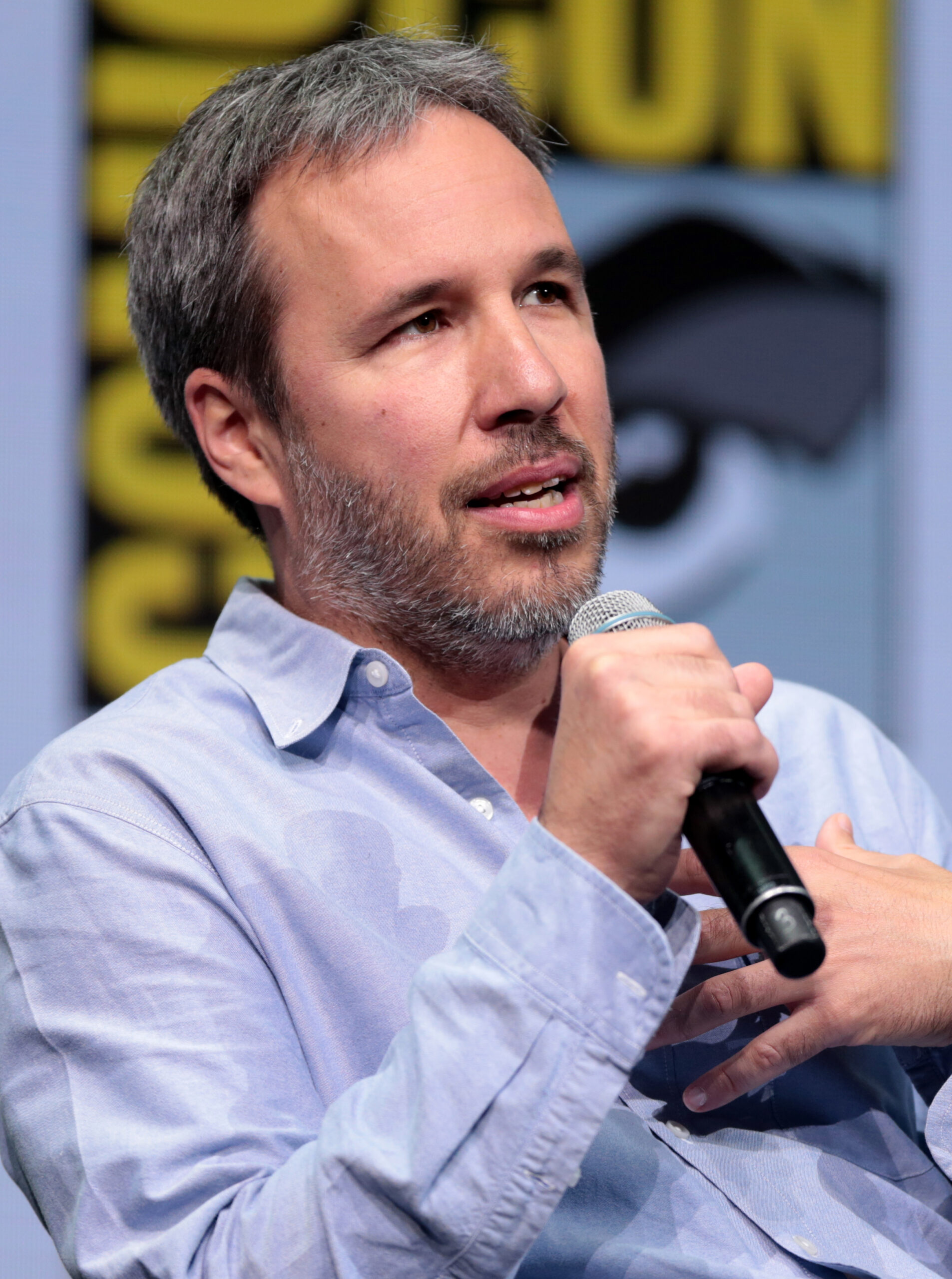 Denis Villeneuve, director of Amazon MGM's next James Bond film, speaking at San Diego Comic-Con