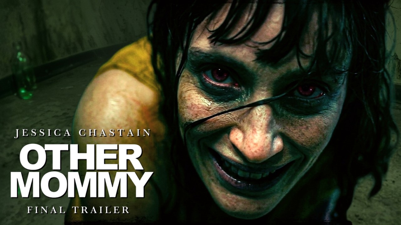 Still from the official final trailer for Rob Savage's Other Mommy (2026), starring Jessica Chastain