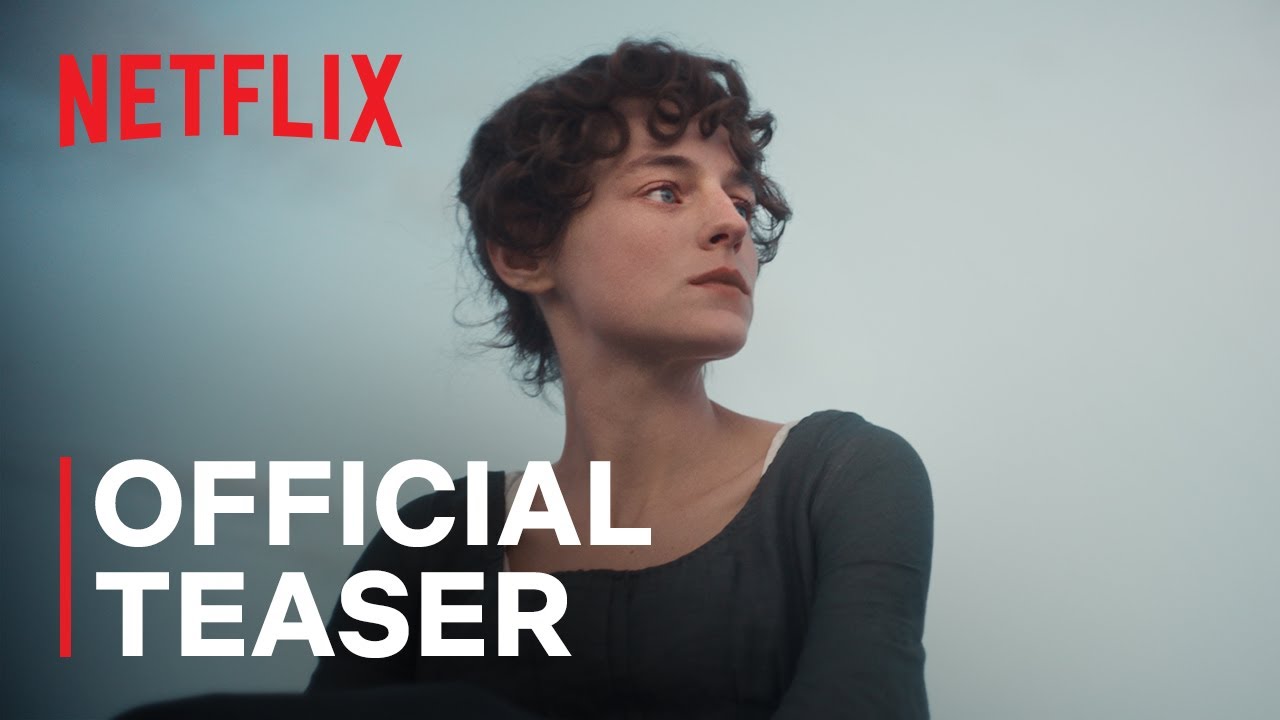 Official teaser image for Netflix's 2026 Pride and Prejudice series starring Emma Corrin and Jack Lowden