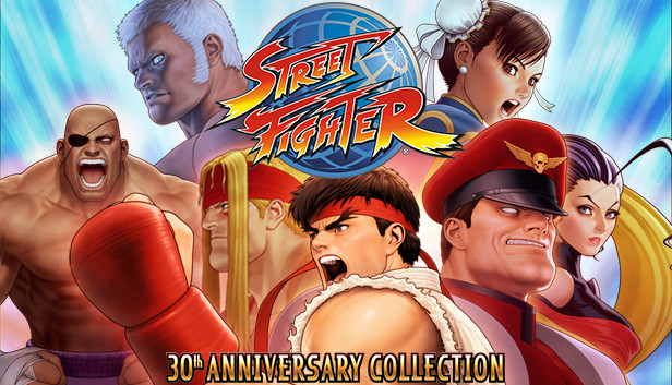 Street Fighter 30th Anniversary Collection key art, the arcade-era games behind the 2026 film's 1993 setting