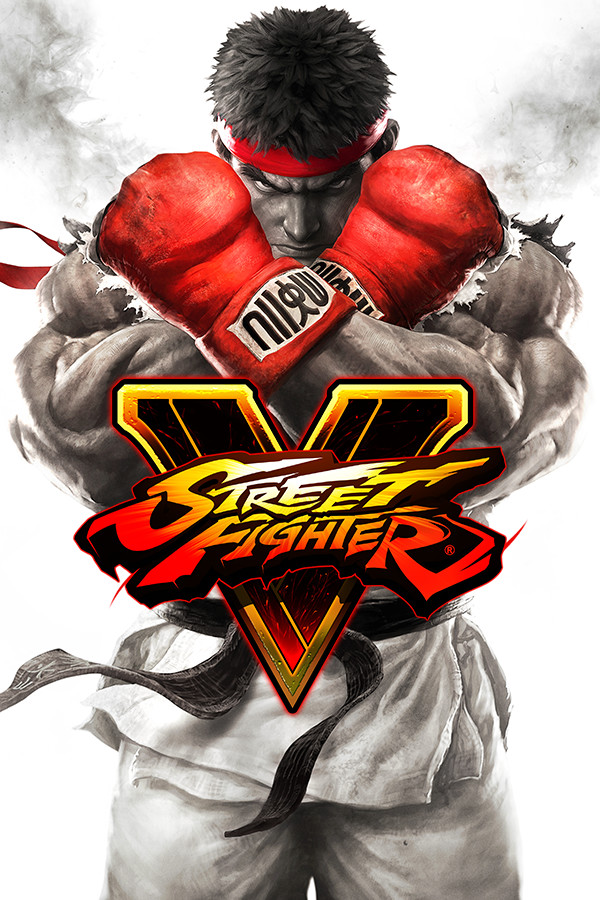Street Fighter V cover art from Capcom, the 2016 game in the series the 2026 Street Fighter film adapts