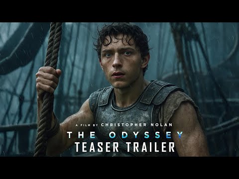 Still from the official trailer for Christopher Nolan's The Odyssey, shot in Greece, Morocco, Iceland and Scotland